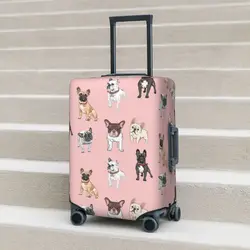 French Bulldog Suitcase Cover Holiday Brown Frenchie Pixel Practical Luggage Case Travel Protection