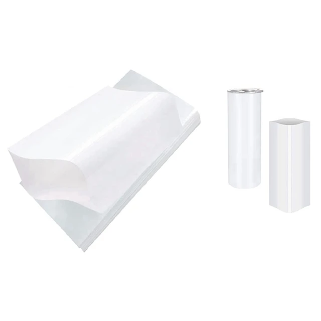 200 Pieces Sublimation Shrink Wrap Sleeves 5X10 Inch White Bag For 567G  Tight Tumblers, Heat Transfer