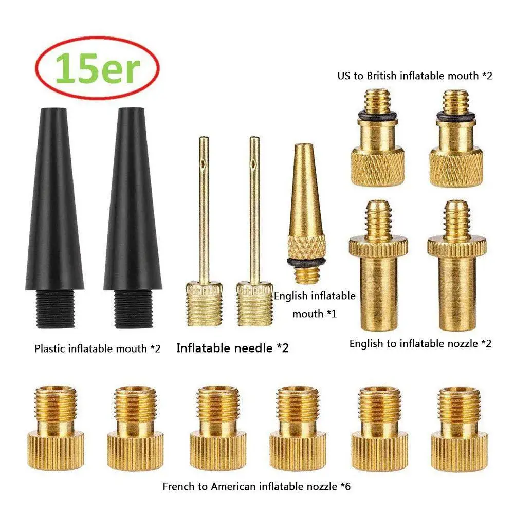 

Bicycle Valve Adaptor, 10 Gasket, SV, AV, DV, Bicycle Pump, 14 Pcs