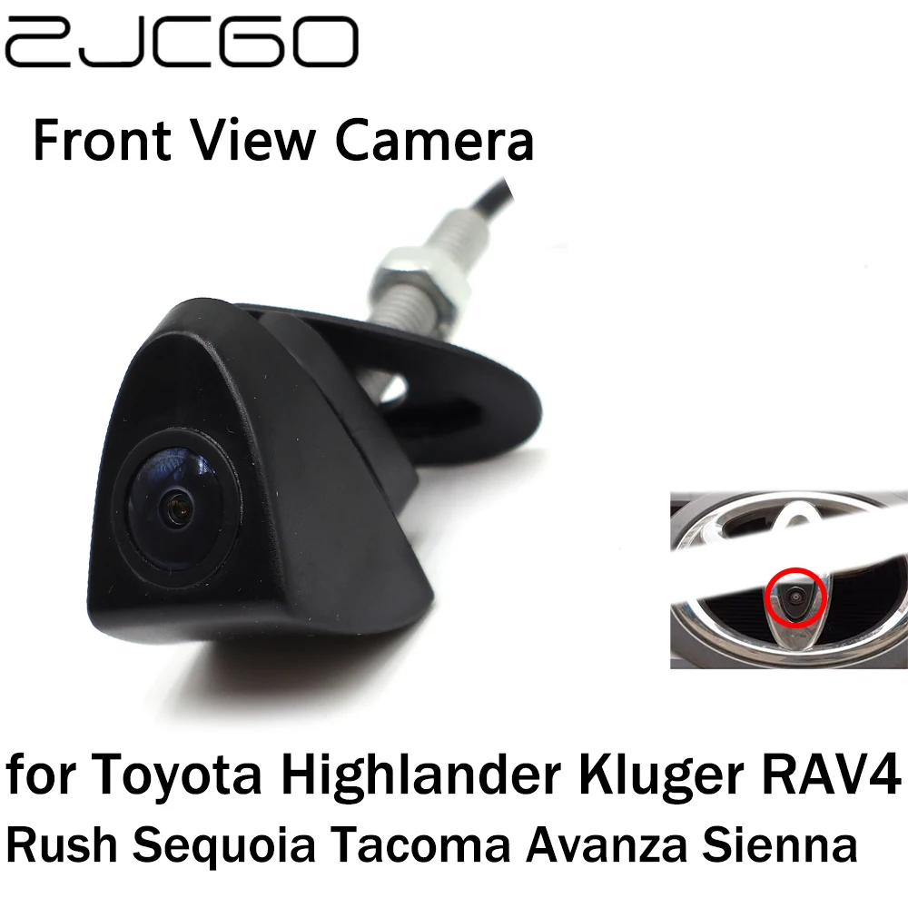 ZJCGO Front View LOGO Parking Camera AHD 1080P Night Vision for Toyota Highlander Kluger RAV4 Rush Sequoia Tacoma Avanza Sienna