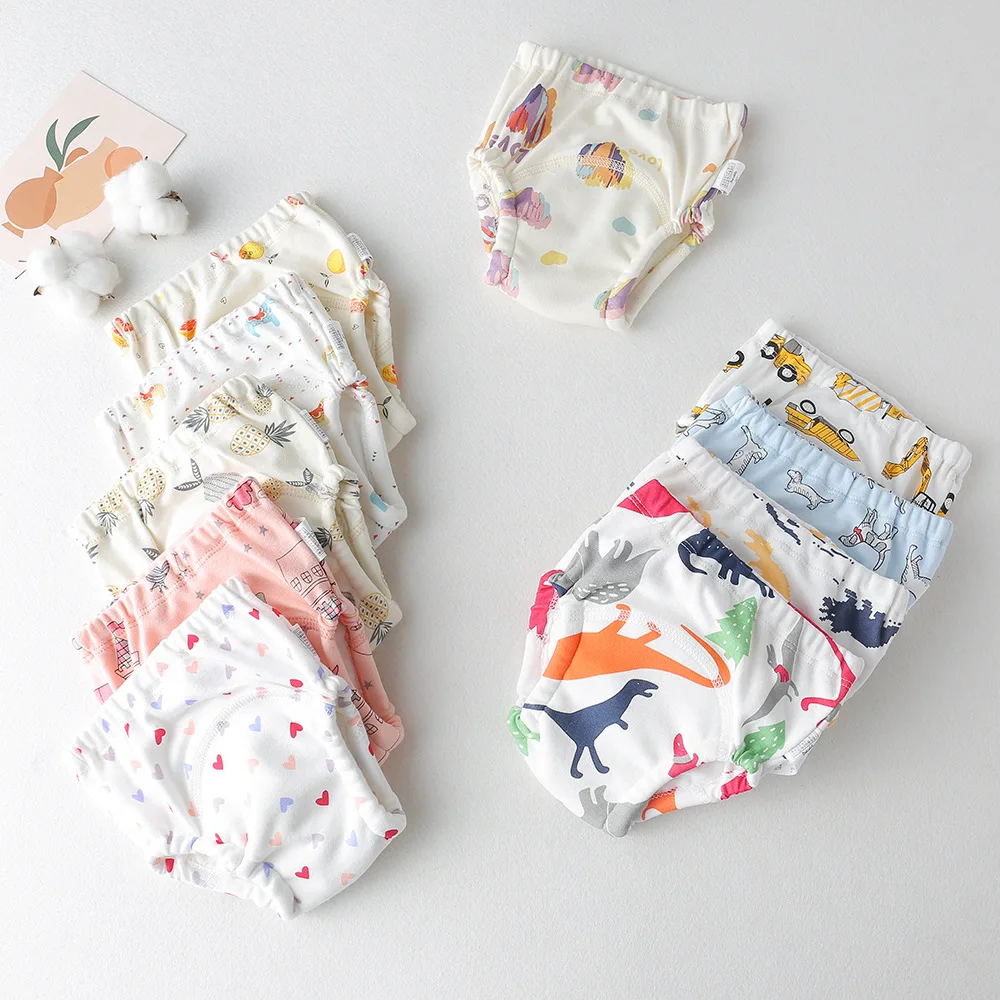 Baby Waterproof Reusable Training Pants Cute Cotton Baby Diaper Infant Shorts Nappies Panties Nappy Changing Underwear Cloth baby training pants cloth diapers waterproof diapers