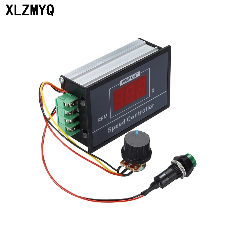DC 6‑60V PWM DC Motor Speed Controller 12V 24V 36V 48V 30A Start Stop Switch Speed Controller Motor Governor Regulator