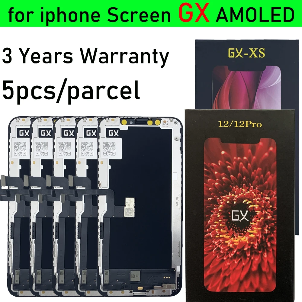Оригинальный ЖК-дисплей GX Pantalla AMOLED для iPhone 12 12pro 11 11pro X XS MAX сенсорный экран с