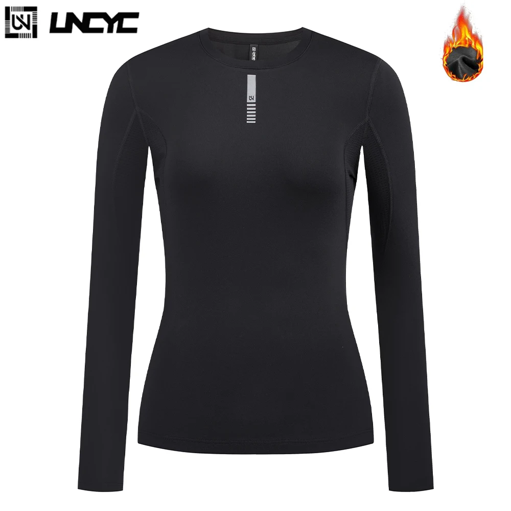 UNCYC Women Cycling Base Layers Winter&Autumn Bicycle Undershirt Long Sleeve Thermal Fleece Road Bike