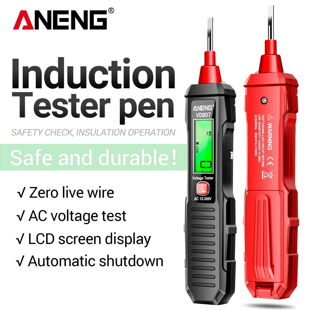 ANENG VD807 Digital 24-300V Portable Electric Tester Pen Voltage Detectors AC NCV Electroprobe Tools electric tester pen