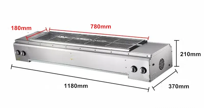 Description Picture 3 of itemCommercial Outdoor Indoor Multifunction Smoke Free Professional Table Top Flat Top Bbq Gas Grill