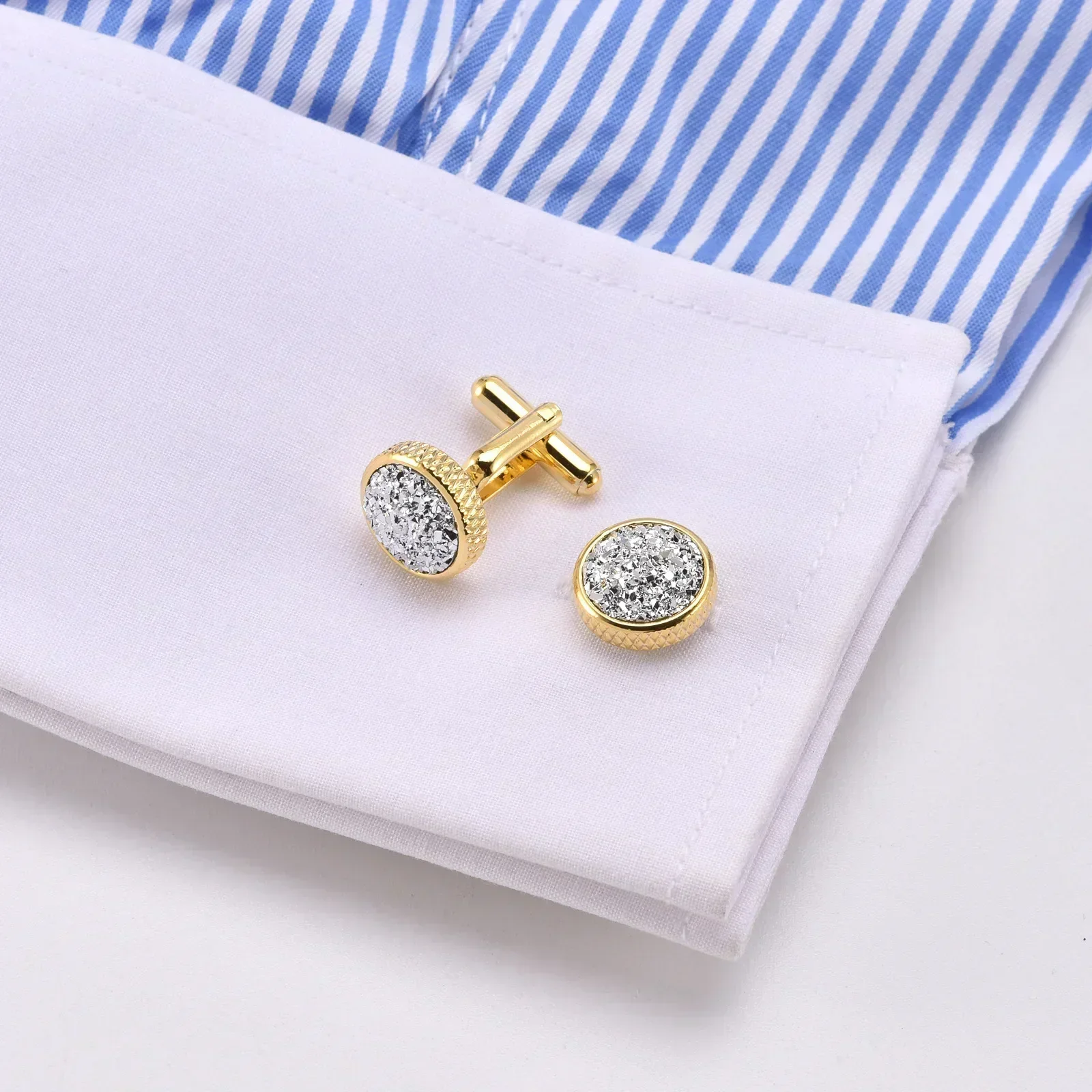 Crystal Cufflinks French Black Green Gold Color Fashion Men's Women's Wedding Accessories