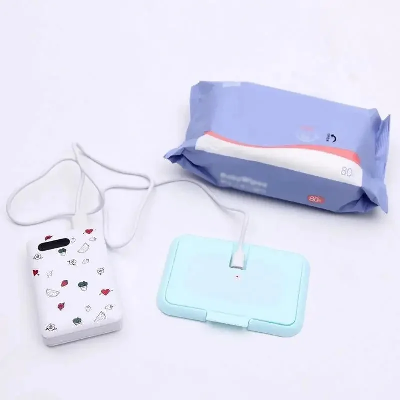 Portable Baby Wipes Heater Thermal Warm Wet Towel Dispenser USB Napkin Heating Box Cover Home Car Mini Tissue Paper Warmer