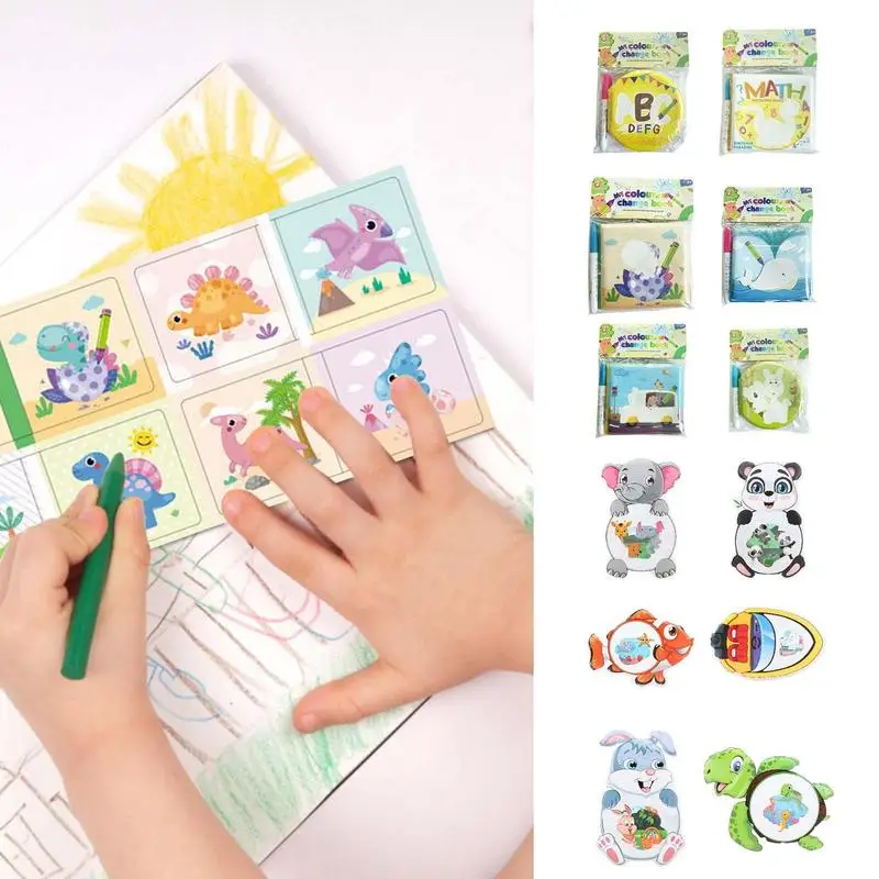 

Magical Water Coloring Book With Pen Montessori Drawing Art Crafts DIY Painting Early Education Toys For Toddlers Birthday Gifts
