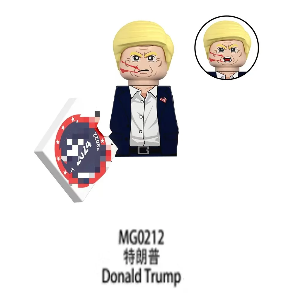 US President Trump Action Figure Doll Limited Edition Building Blocks Doll Home Decoration Ornaments Birthday Collection Gifts