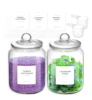 2L Clear Glass Laundry Jar Set Cookie Jar Clear Glass Laundry Detergent Jar With Lid With Spoon 1