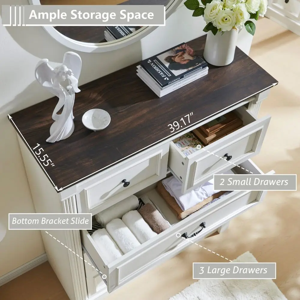 Farmhouse 5-Drawer Dresser 3
