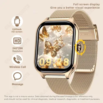 Nuovo Smartwatch da 2,01 Pollici, Regalo per Uomo e Donna, Schermo Touch Completo, Orologio Fitness Sportivo, Chiamate Bluetooth, Smartwatch Digitale Impermeabile HW12