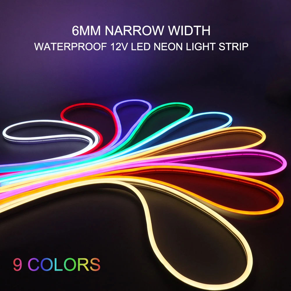 

Светодиодная неоновая лента 6*12 мм, 12 В, гибсветодиодный СВЕТОДИОДНАЯ лента SMD 2835 RGB, фотолампа, водонепроницаемый декоративный светильник «сделай сам»