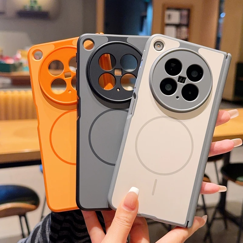 Magnetic Wireless Charging Matte Case with Double Hinge