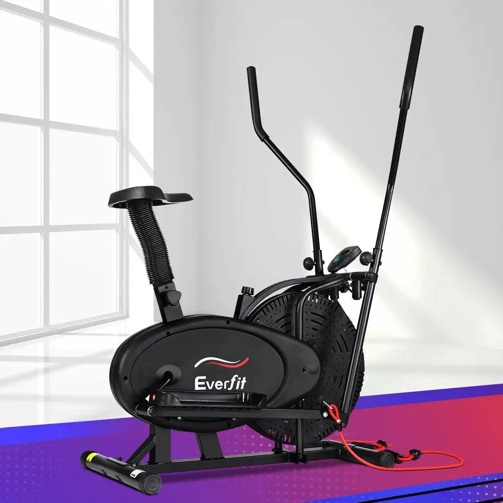 4-in-1 Elliptical Cross Trainer Home Gym Indoor Cardio Space Saving Adjustable Durable Maximum Exercise Equipment