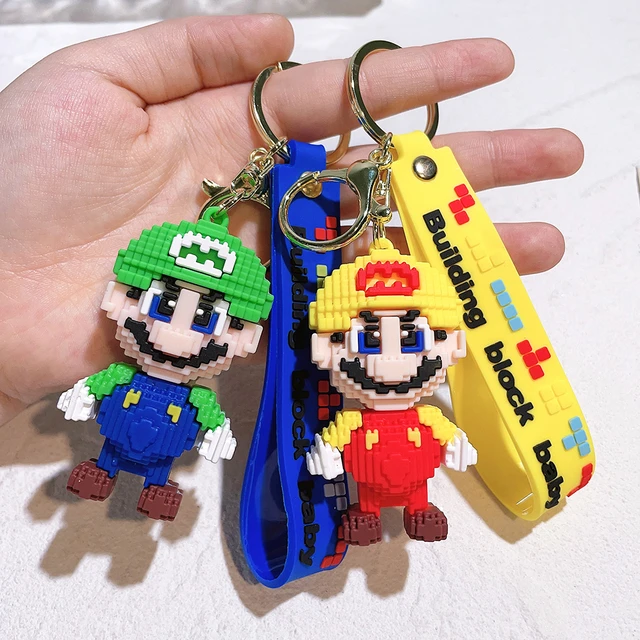 DIY Super Mario PIXEL Mini-block Kits Character Keychains 