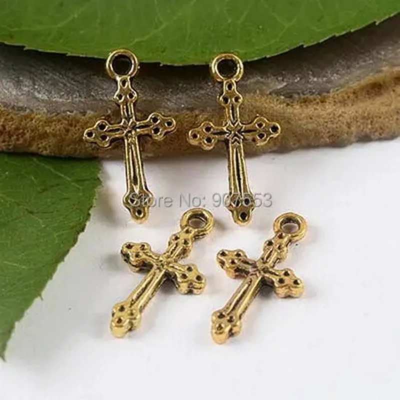 

30pcs 21*11mm Dark Gold-tone Cross Charms H1975 Charms for Jewelry Making