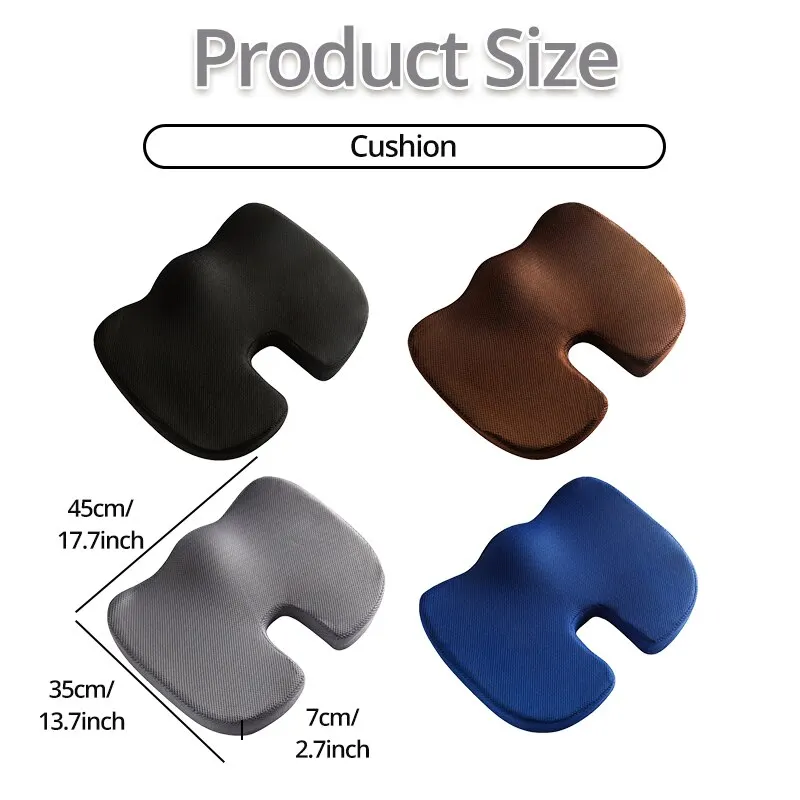 U-shaped Solid Color Memory Foam Travel Seat Cushion Coccyx Orthopedic  Massage Chair Pads Car Office Home Decor - AliExpress