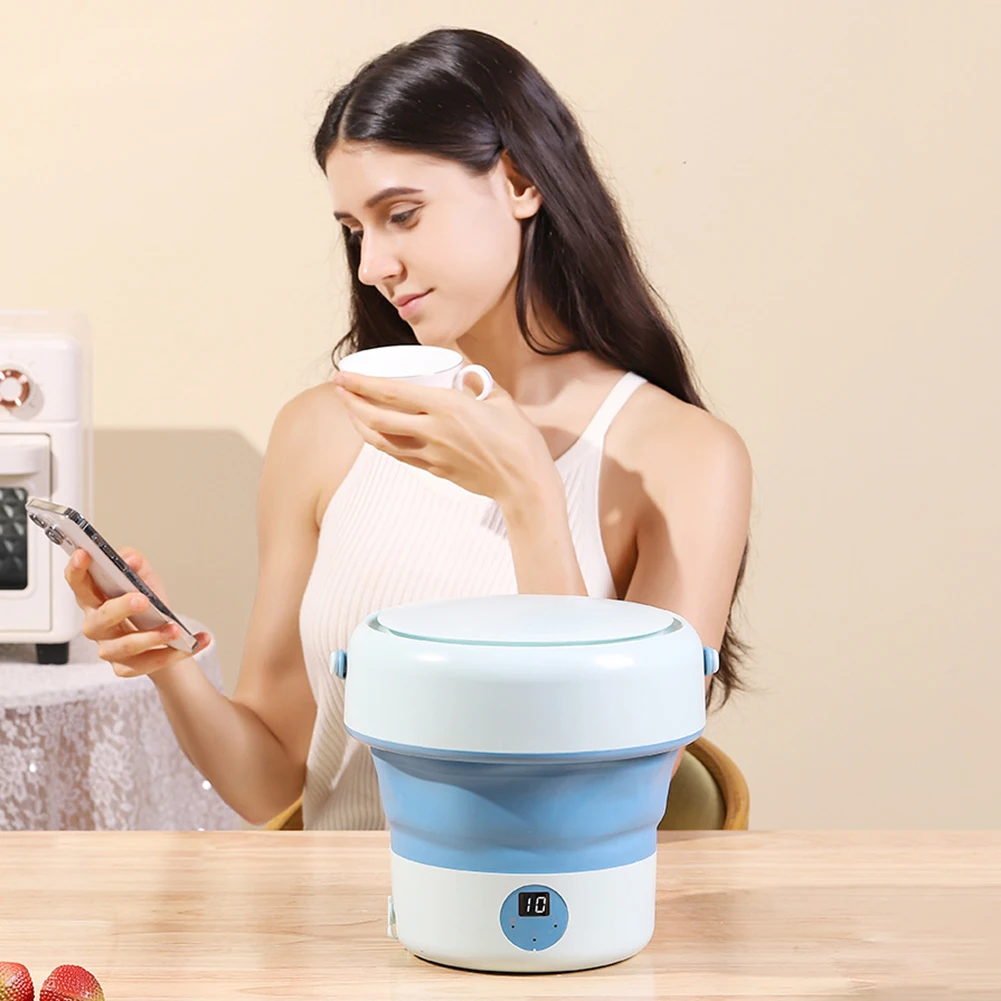 5L Mini Turbo Dishwasher On-Screen Countdown Foldable Portable Dish Washer Vegetable Washing Machine Household