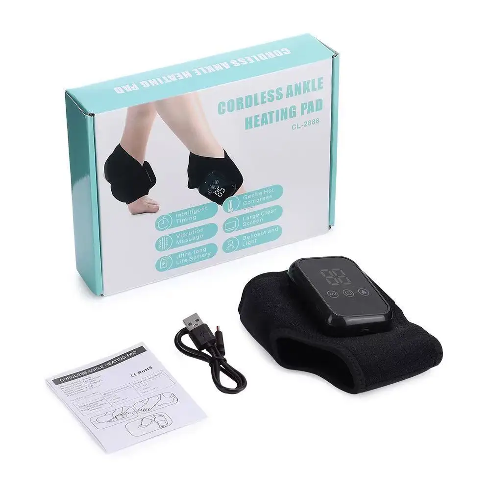 3 Heating Level Electric Ankle Heating Massage Hot Compress Vibration Foot Massage Ankle Joint Brace Wrap Foot Warmer Massage