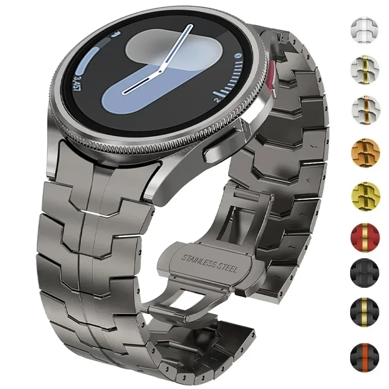 Elegant Stainless Steel No-Gap Metal Watch Bracelet with Quick Release