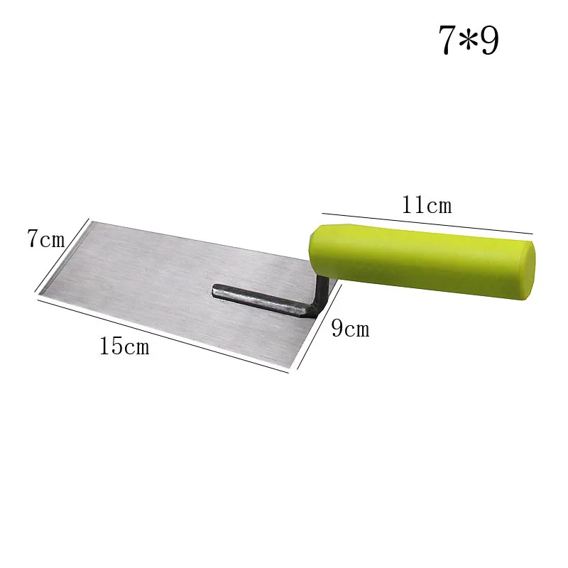 Enhanced Rubber Grip Carbon Steel Plaster Trowel for Construction and Repair Tasks
