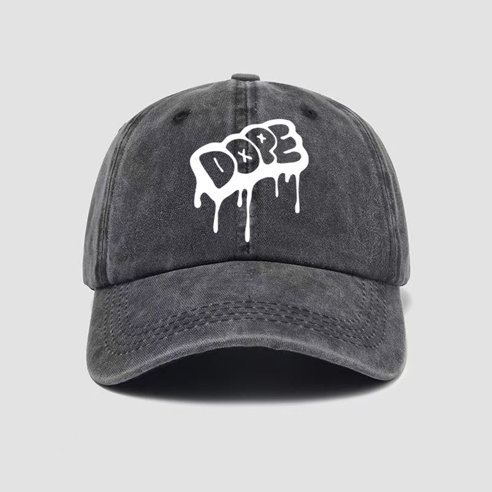 Korean version baseball cap, hip-hop street trend print, soft top, men's and women's versatile duckbill cap, looks small