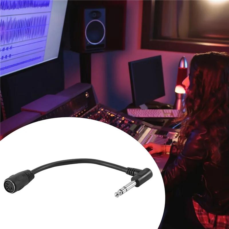 MIDI CABLE,5-Pin Din Female to Monoprice 6.35mm (1/4 Inch) Male Cable_OFSS