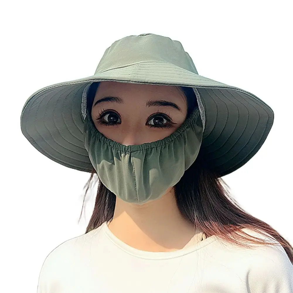 여성용 귀 플랩 태양 모자, 통기성 UV 차단, 사냥 얼굴 목 보호 커버, 야외 레저 모자