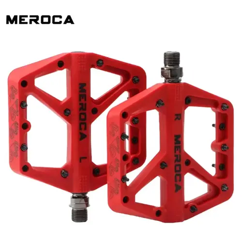 Meroca Bike Pedal Nylon Fiber Bearing Pedal For MTB Lightweight Extra Large Size Non-slip Wear-resistant Bicycle Accessories - Image 7