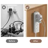 1/3/5/10 Pcs Self-Adhesive Desktop Socket Fixer Cable Organizer Wall Hanging Plug-in Removable Fixer Home Office Accessories 4