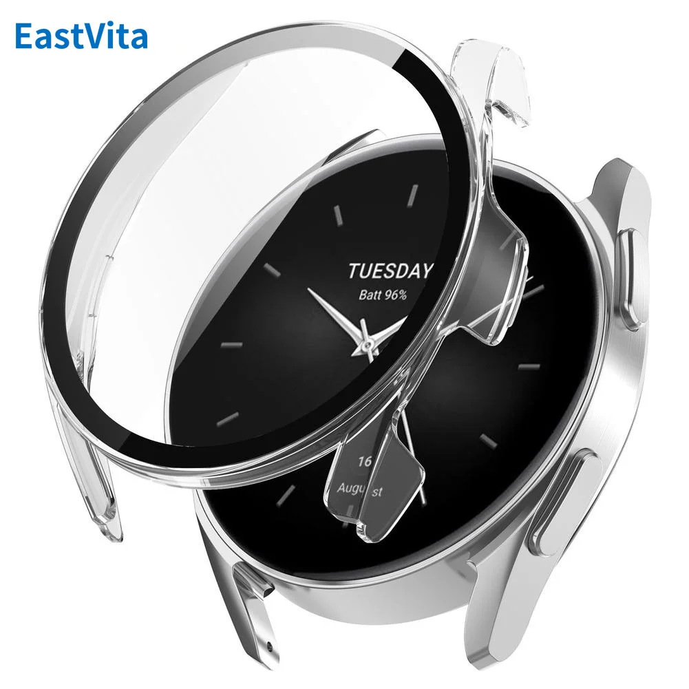 

Screen Protector Case Tempered Glass Film Compatible For Mi Watch S2 Shell Film Integrated Watch Cover