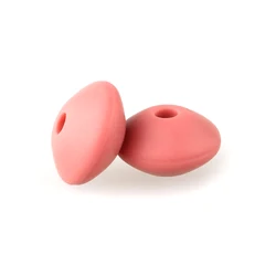 Silicone Lentil Spacer Beads - 100PCS (50 Maroon)