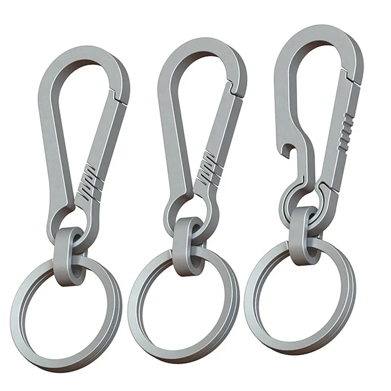 

Keychain Alloy 8cm Tool Buckle Carabiner Bottle Multi-function Chain Outdoor Waist Opener Hanging Beer Ring Titanium