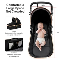 High quality newborn Lightweight Baby Stroller Folding Cart Comfort Baby Stroller 3 in 1 Child Safety Seat With ISOfix 3