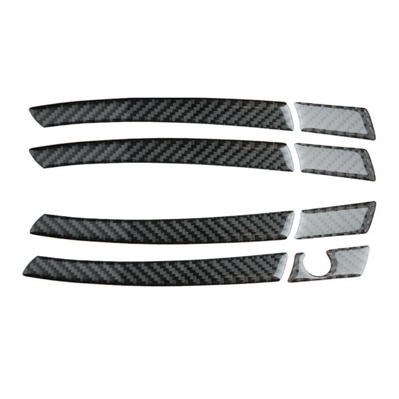 Outer Door Handle Cover Trim Stickers Carbon Fiber For Mercedes Benz C