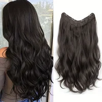 Extensions capillaires synthétiques longues ondulées en forme de U, Extensions capillaires à Clip de 16 pouces/20 pouces/24 pouces pour femmes, accessoires capillaires 1