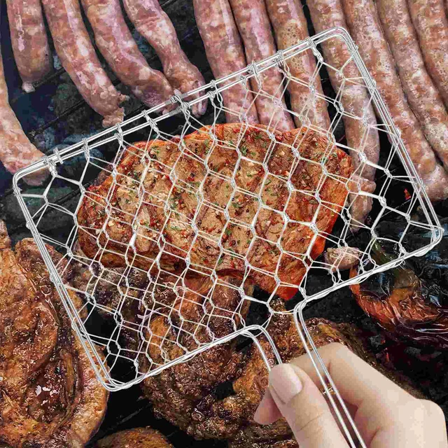 Grill Szerszámok Kültéri Grillek Hal Grillező Kosár Hálóhálózat Barbecue Vas Sült Állványok Bbq Háló