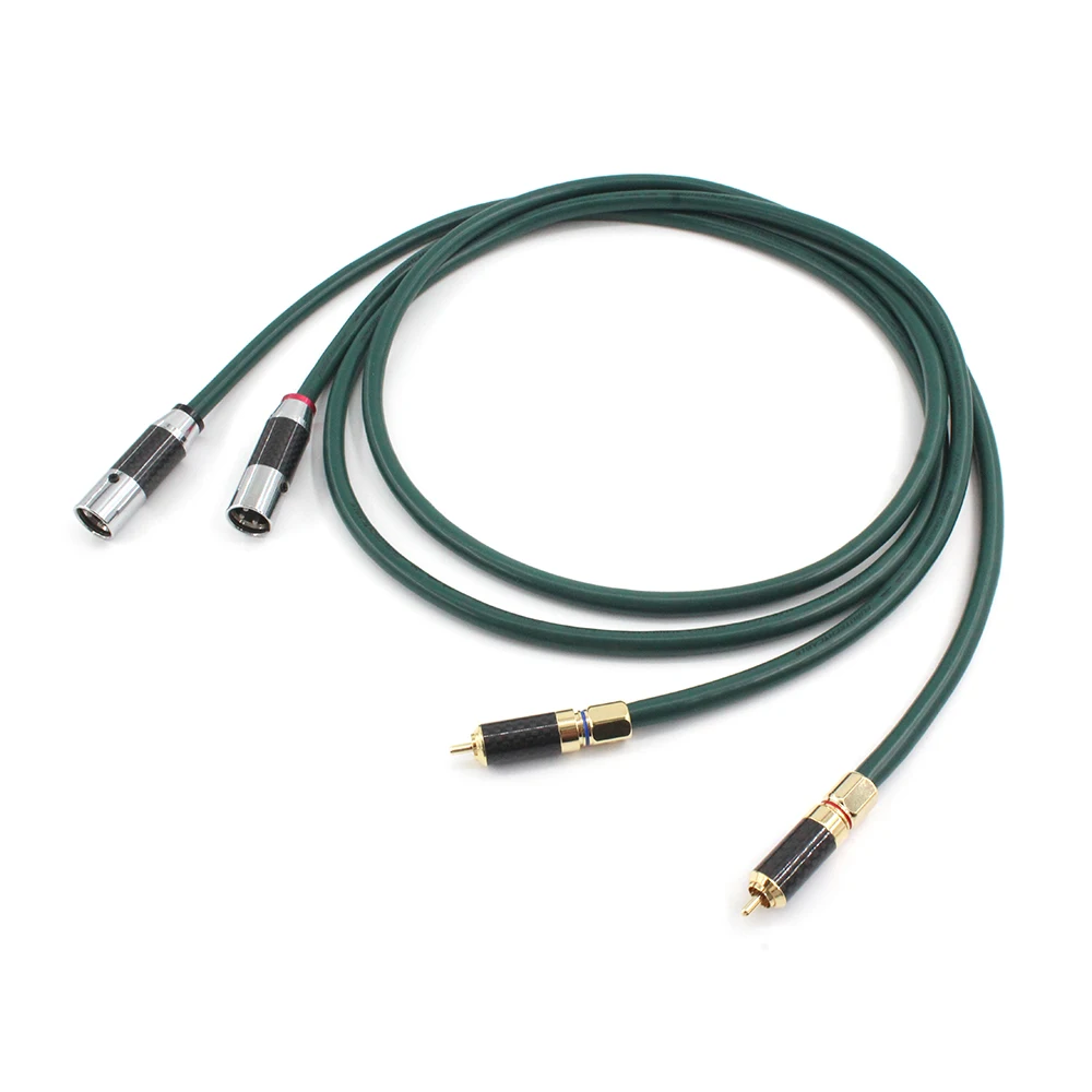 

Hifi FA-220 Pure Occ XLR Plug To RCA Plug Cable High End 2rca To Hifi 2xlr Cable Carbon Fiber Pure Copper Gold-plated Connector