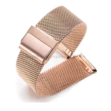 Sleek Milanese Stainless Steel Watch Band with Tool Pin