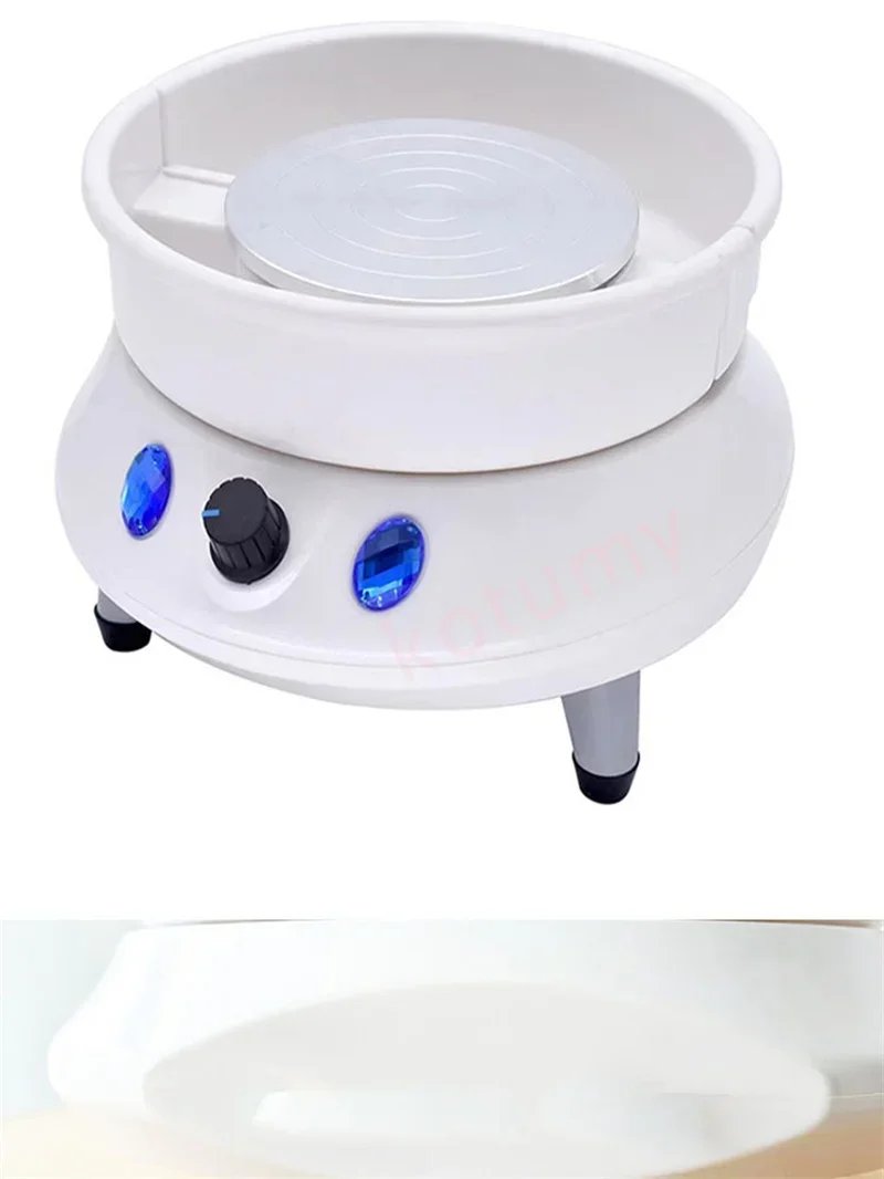 60W Electric Pottery Wheel Machine With Detachable ABS Basin 15CM Plate For Ceramic Working Clay Crafts DIY Tools