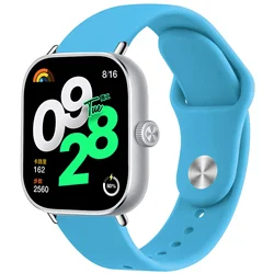 Silicone Sport Loop Replacement Band - Red for redmi watch 4 (Sky blue)