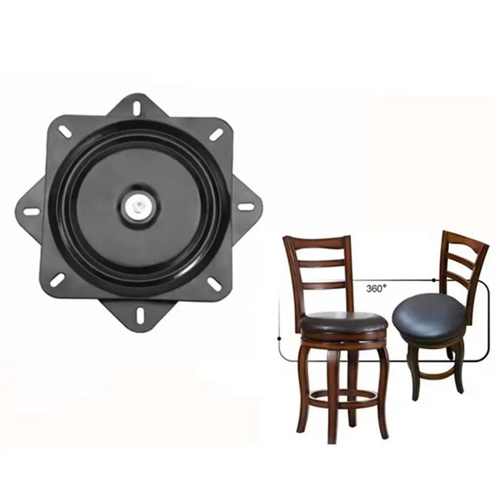 360&deg; Rotation Bar Stools Swivel Plate Universal Steel Sofa Chair Turntable Sturdy Easy Installation Rotating Base rotating turntable plate