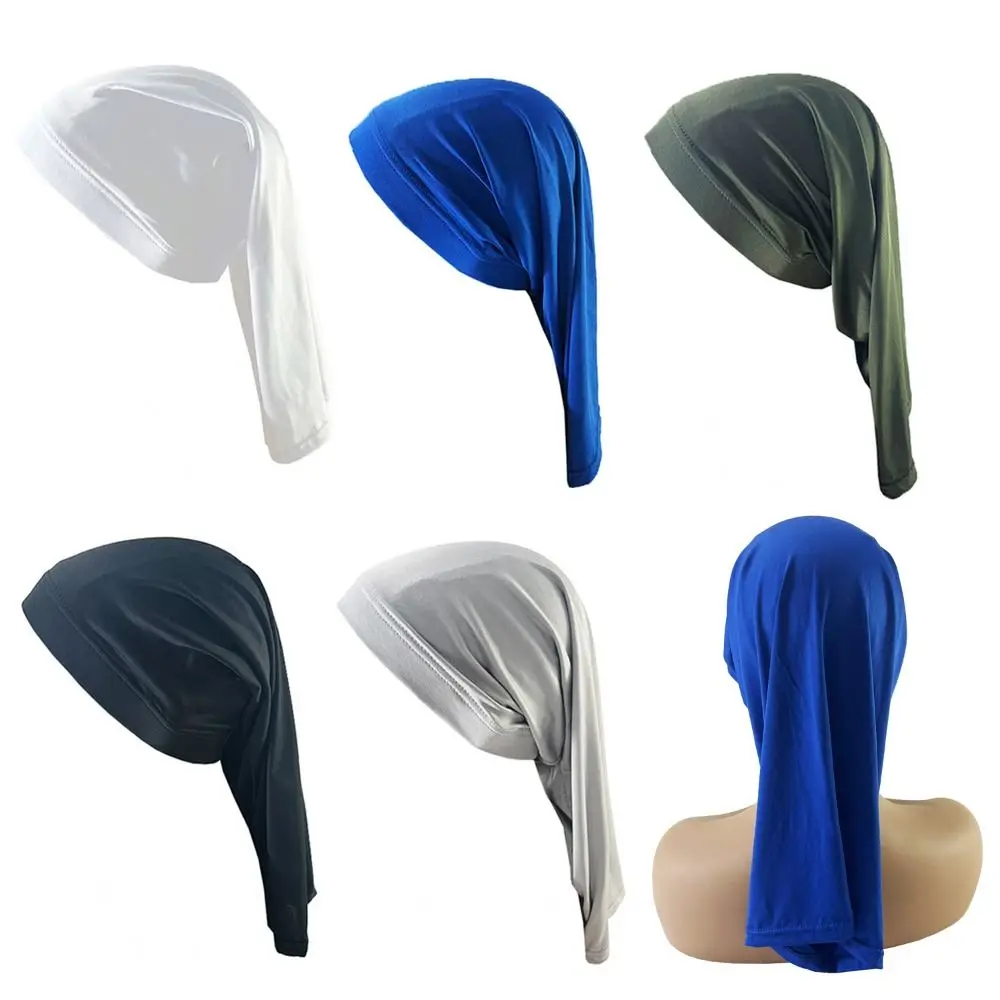 

Spandex Elastic Headband Cap Unisex Long Hair Dreadlocks Tube Sock Head Wrap Wide Braid Care Long Tail Bonnet Cap Women Men