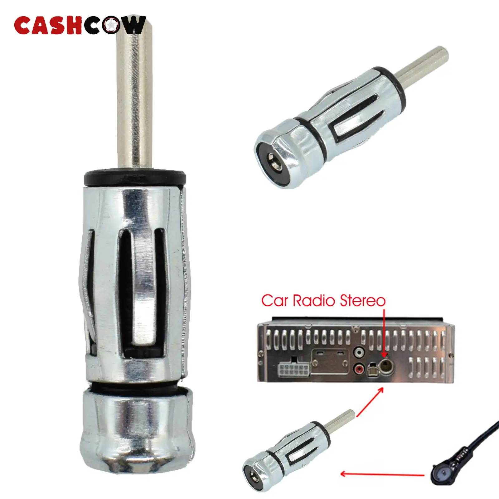 CASHCOWCarVehicleRadioStereoISOToDinAntennaMastAdapter