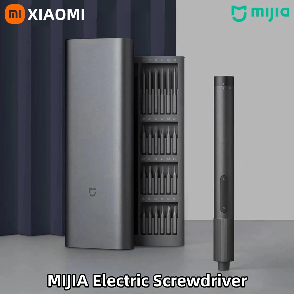 Electric Screwdriver Kit Xiaomi Mijia 2 Gear Torque Control 400 Screw 1 Type-C Rechargeable Magnetic Aluminum Case MI