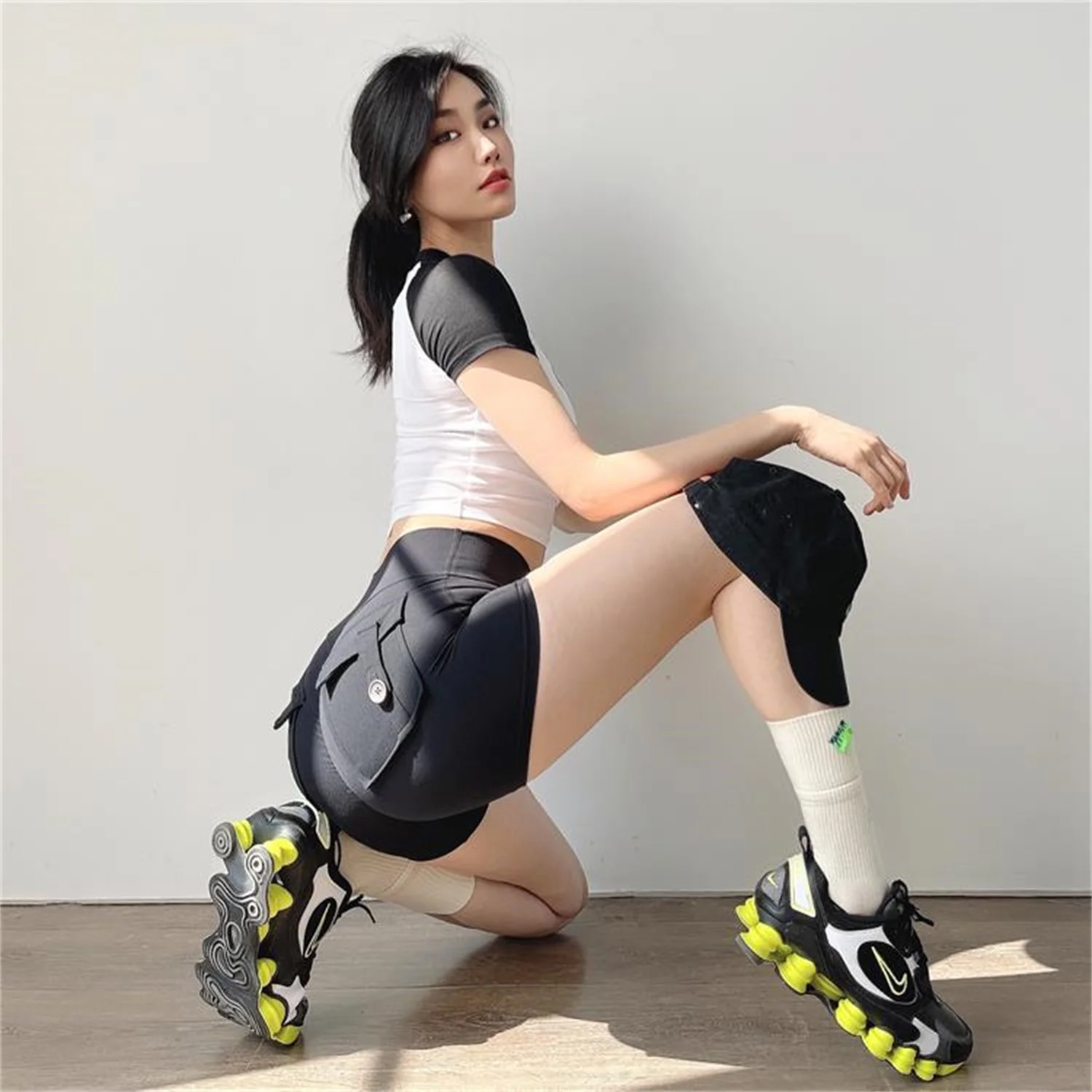 High Waisted Yoga Shorts with Peach Lifting Effect for Women's Workout Women's High Waist Leggings