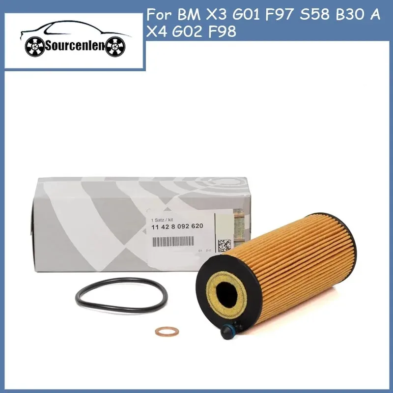 

Oil Filter for BM X3 G01 F97 S58 B30 A X4 G02 F98 Stallion Filter 11428092620