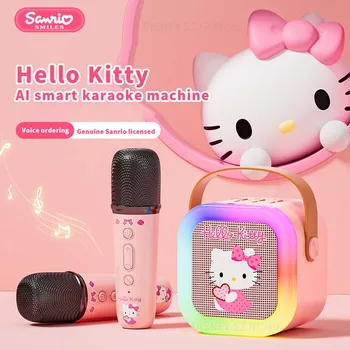 Sanrio Bluetooth Speakers ML07 Karaoke Machine Portable Speakers Bluetooth with Mic LED Light Machine Home Family Singing Gift 1